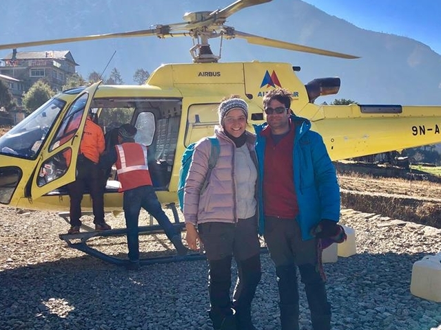 Trekking in elicottero al campo base dell'Everest